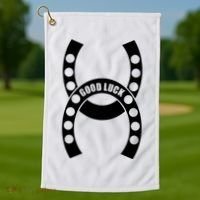 Good Luck The Lucky Horseshoes Golf Towel thumb 1