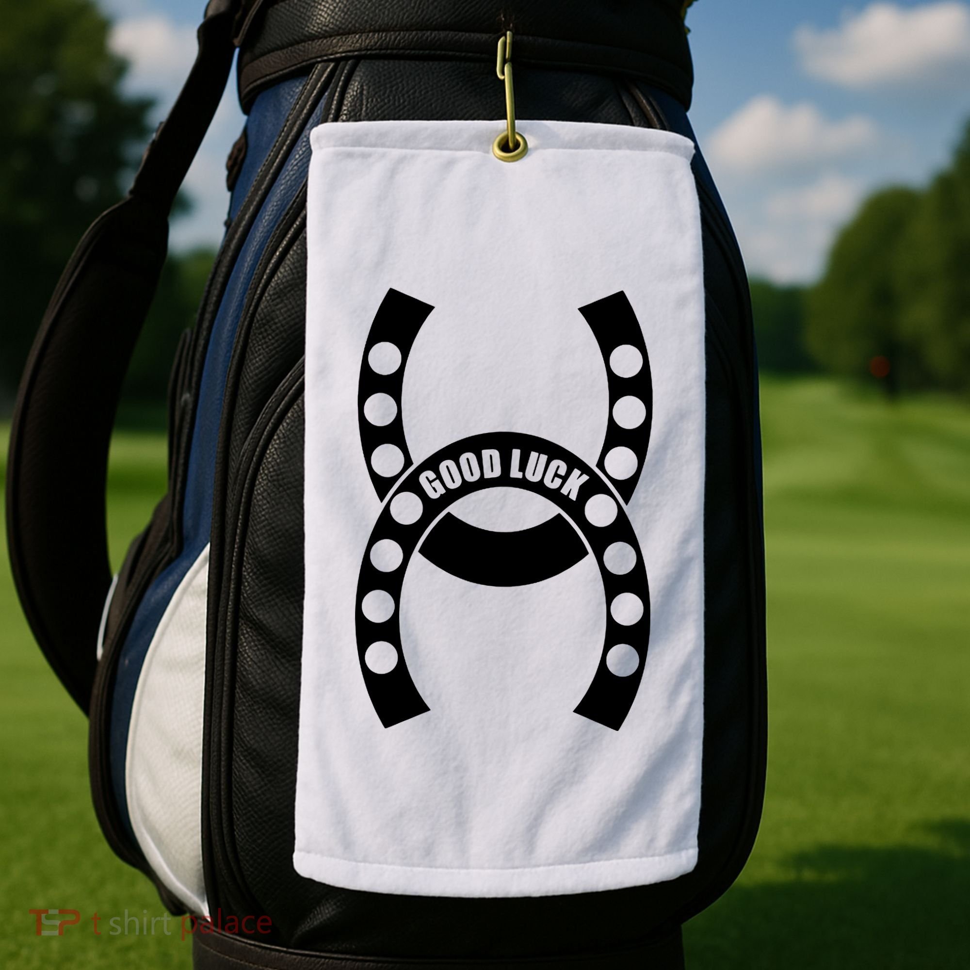 Good Luck The Lucky Horseshoes Golf Towel