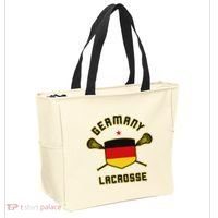 Germany Lacrosse T German Flag Lax Tote Bag thumb 2