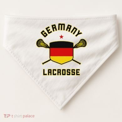 Germany Lacrosse T German Flag Lax USA-Made Doggie Bandana