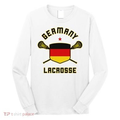 Germany Lacrosse T German Flag Lax Long Sleeve Shirt