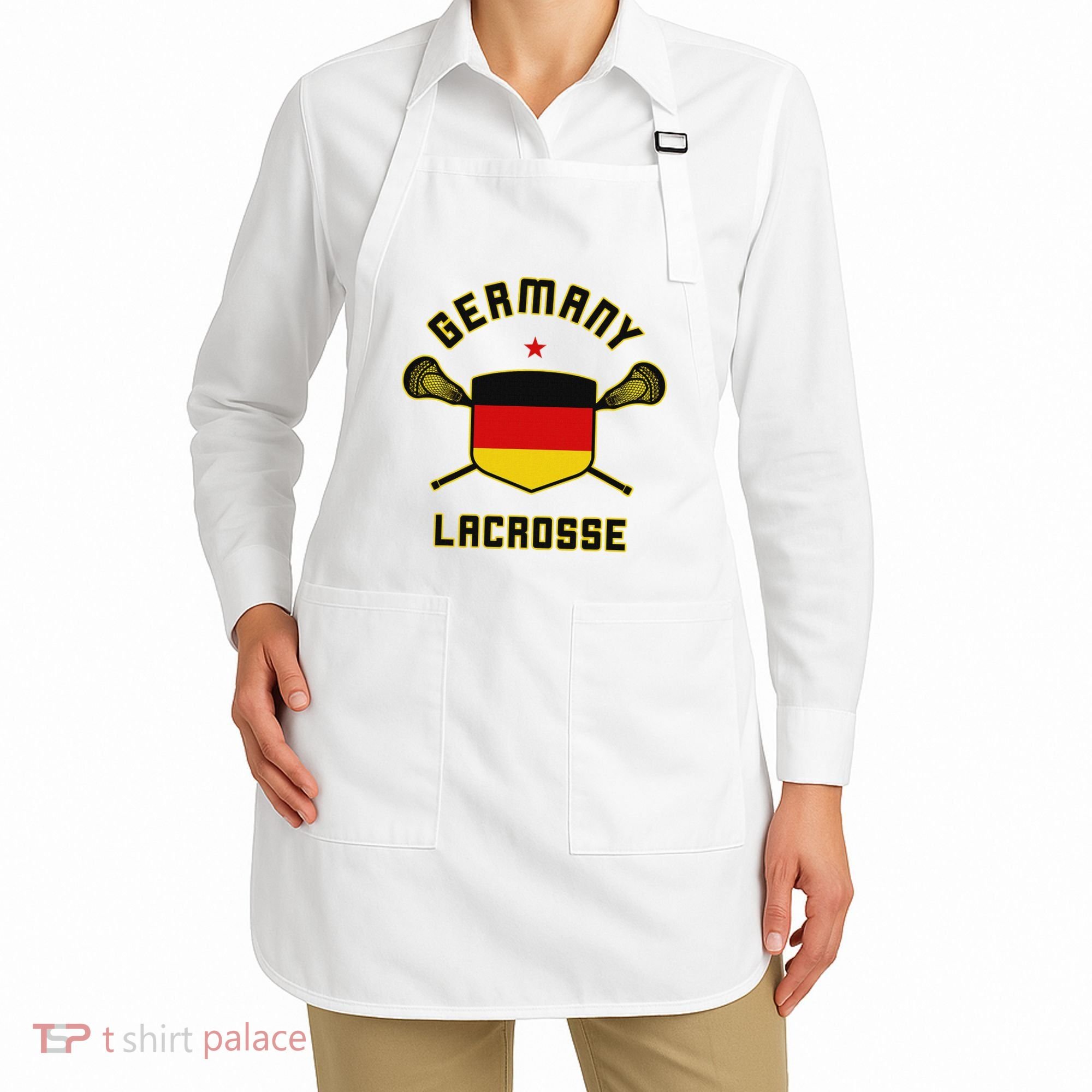 Germany Lacrosse T German Flag Lax Apron