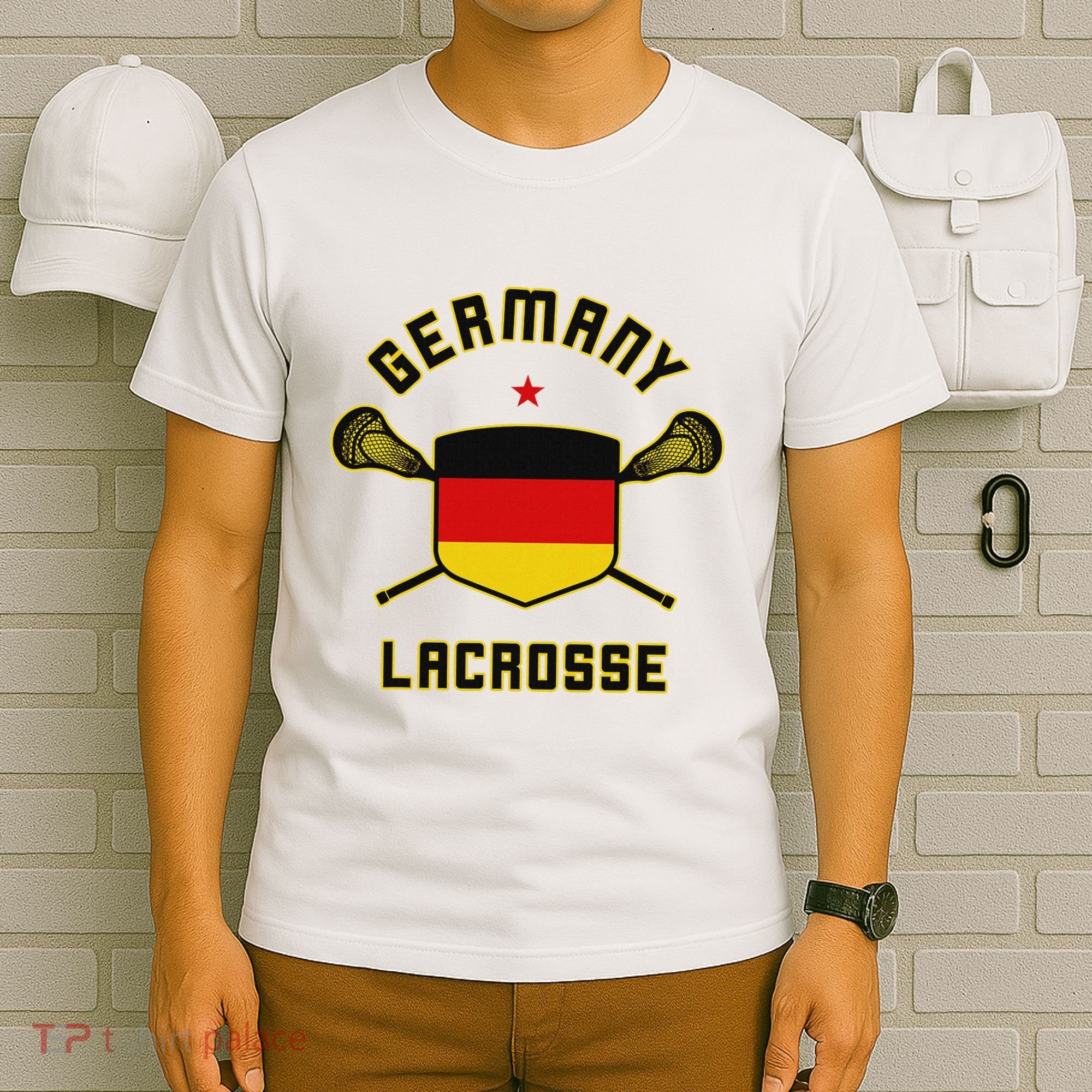 Germany Lacrosse T German Flag Lax T-Shirt