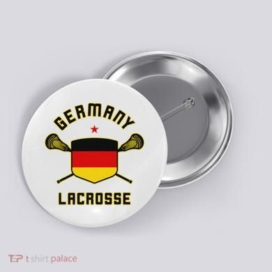 Germany Lacrosse T German Flag Lax Button