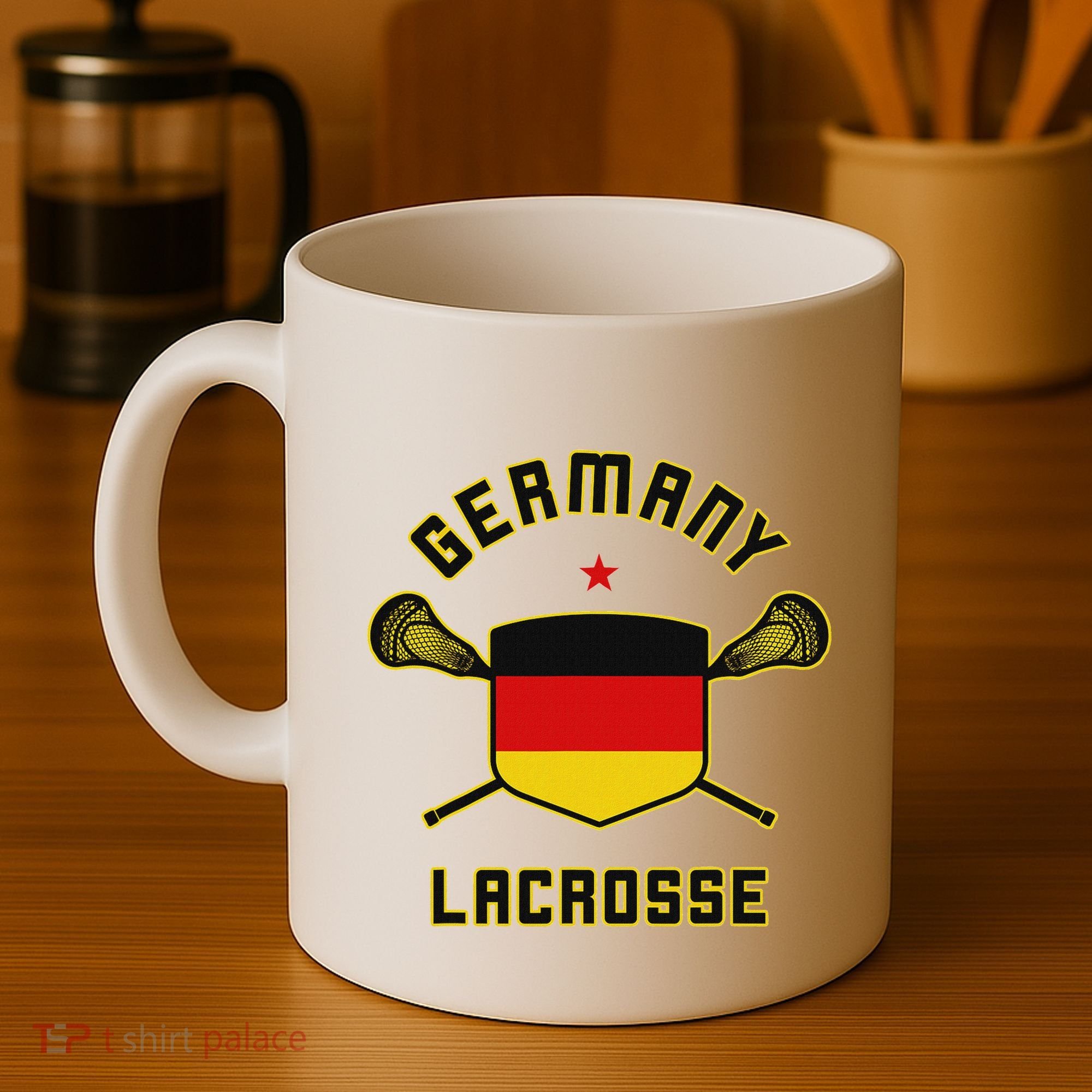 Germany Lacrosse T German Flag Lax Coffee Mug