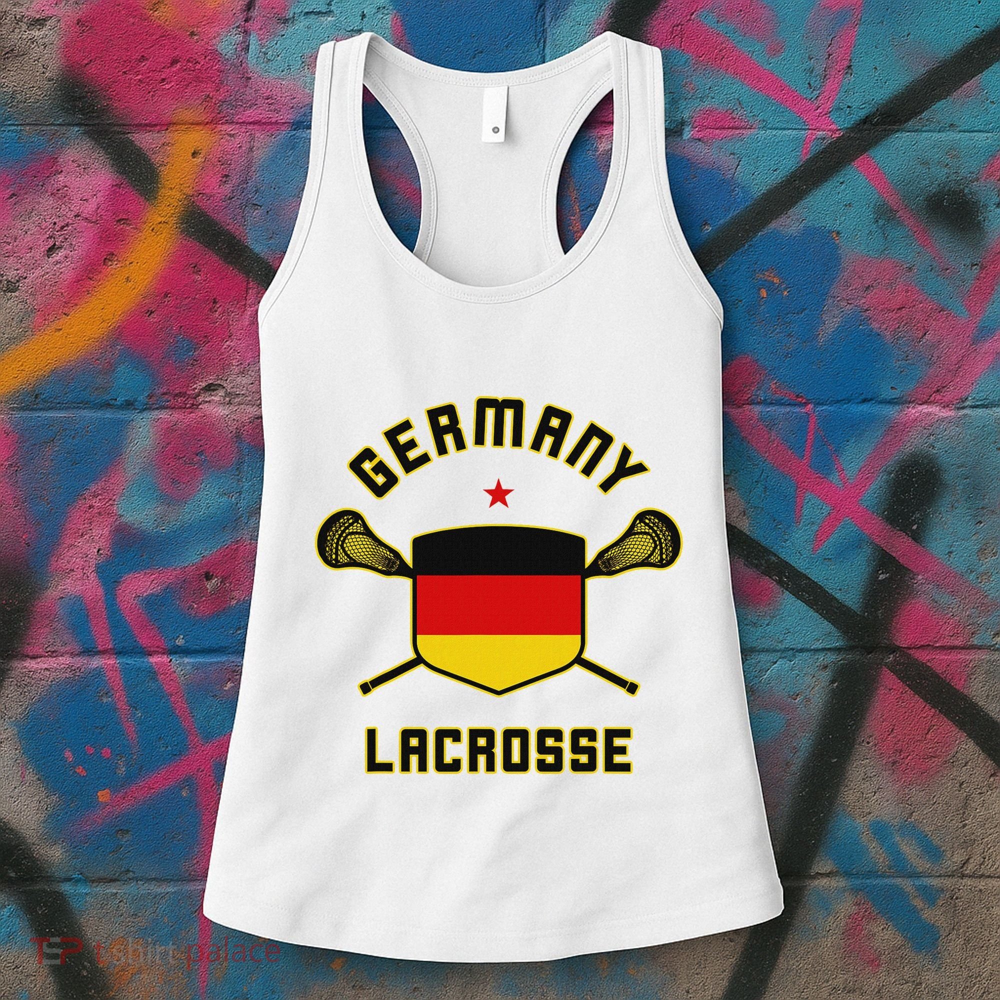 Germany Lacrosse T German Flag Lax Women's Tank Top
