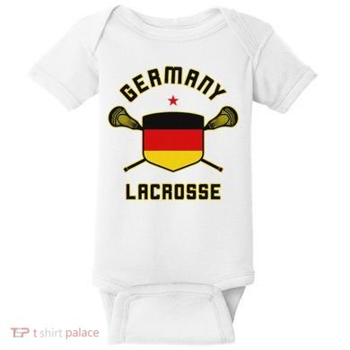 Germany Lacrosse T German Flag Lax Baby Bodysuit