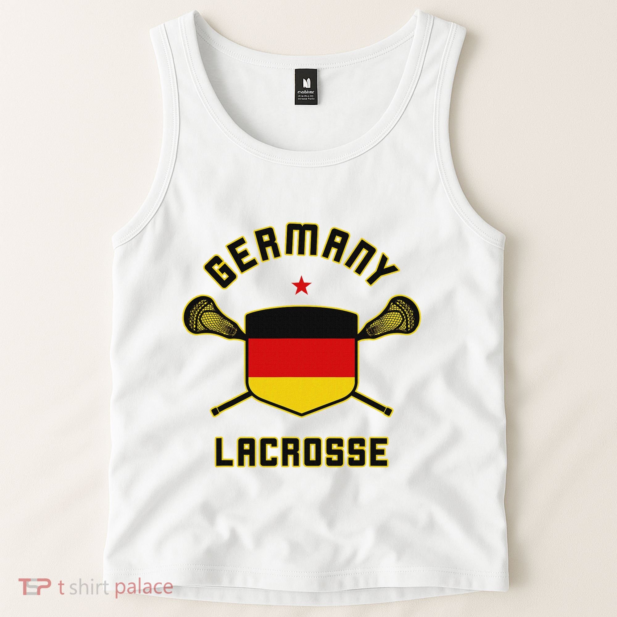 Germany Lacrosse T German Flag Lax Tank Top