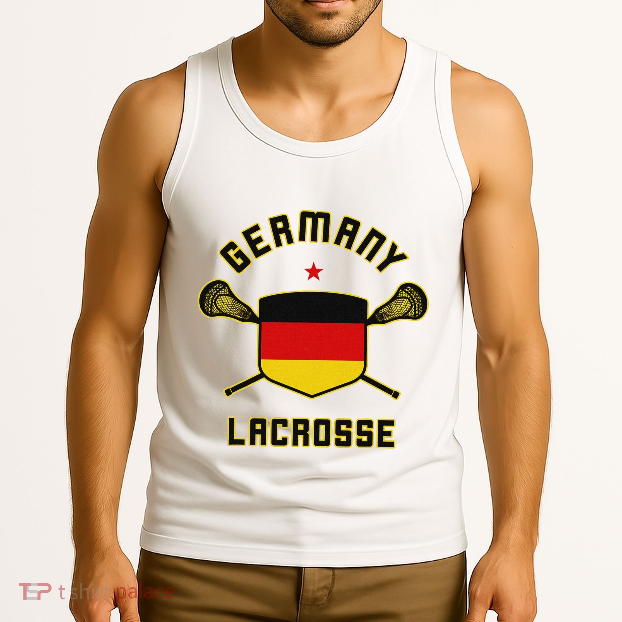 Germany Lacrosse T German Flag Lax Tank Top