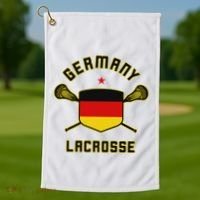 Germany Lacrosse T German Flag Lax Golf Towel thumb 1