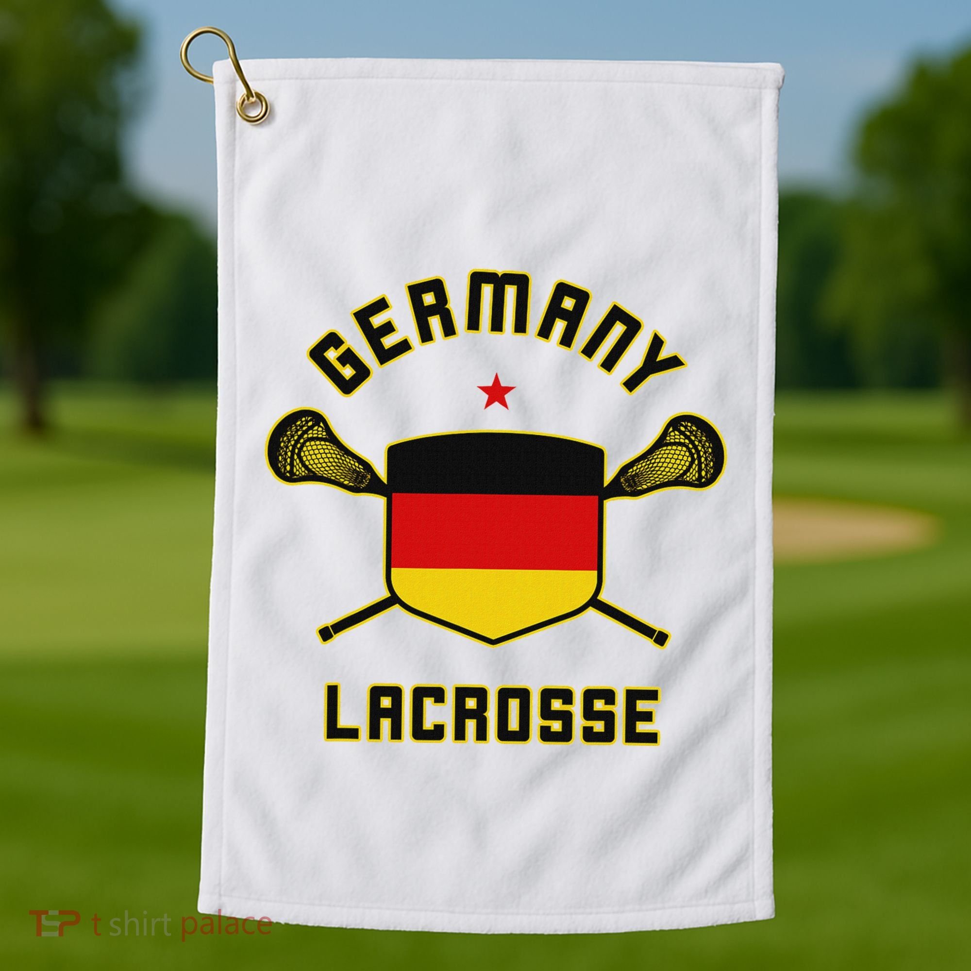 Germany Lacrosse T German Flag Lax Golf Towel