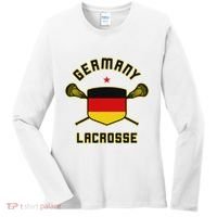 Germany Lacrosse T German Flag Lax Women's Long Sleeve Shirt thumb 0