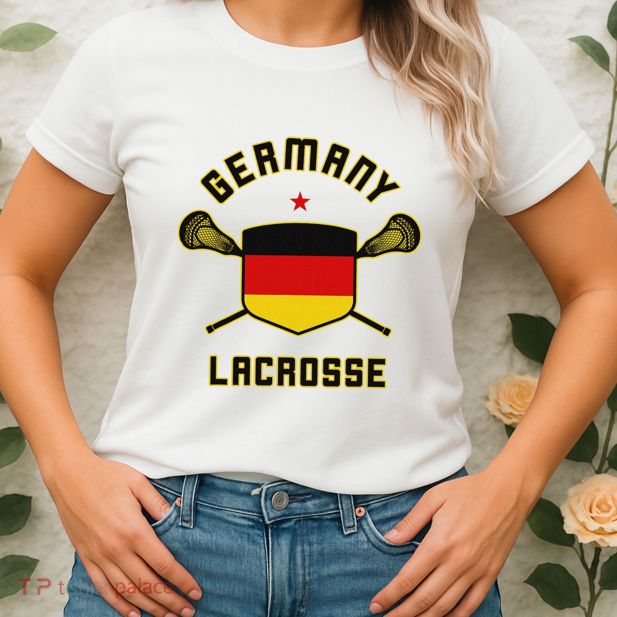 Germany Lacrosse T German Flag Lax Women's T-Shirt
