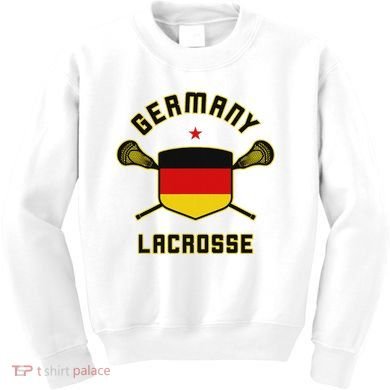 Germany Lacrosse T German Flag Lax Kids Sweatshirt
