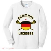 Germany Lacrosse T German Flag Lax Kids Long Sleeve Shirt thumb 0
