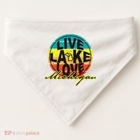 Great Lake Upper Peninsula Michigan Up North USA-Made Doggie Bandana thumb 0
