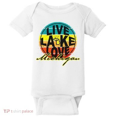 Great Lake Upper Peninsula Michigan Up North Baby Bodysuit