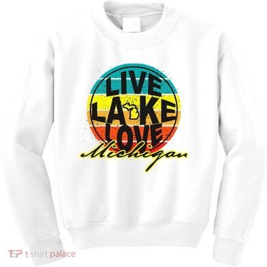 Great Lake Upper Peninsula Michigan Up North Kids Sweatshirt