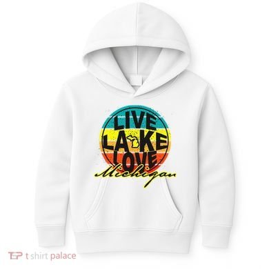 Great Lake Upper Peninsula Michigan Up North Kids Hoodie