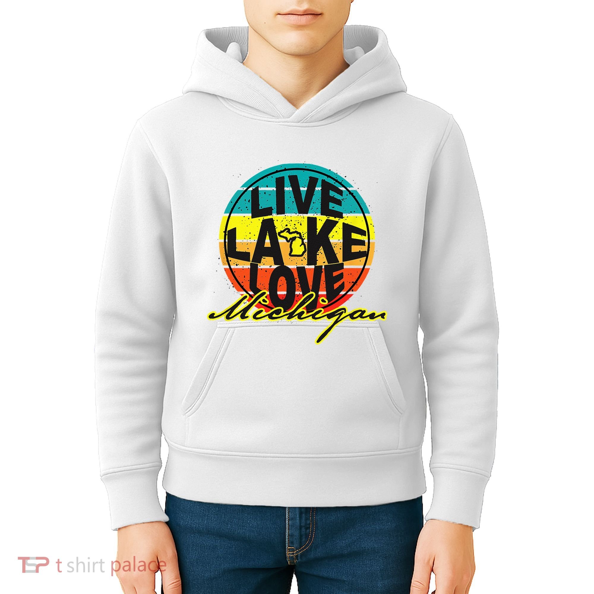 Great Lake Upper Peninsula Michigan Up North Kids Hoodie