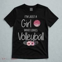Girls Love Volleyball Best Fun Birthday Gift T-Shirt thumb 5