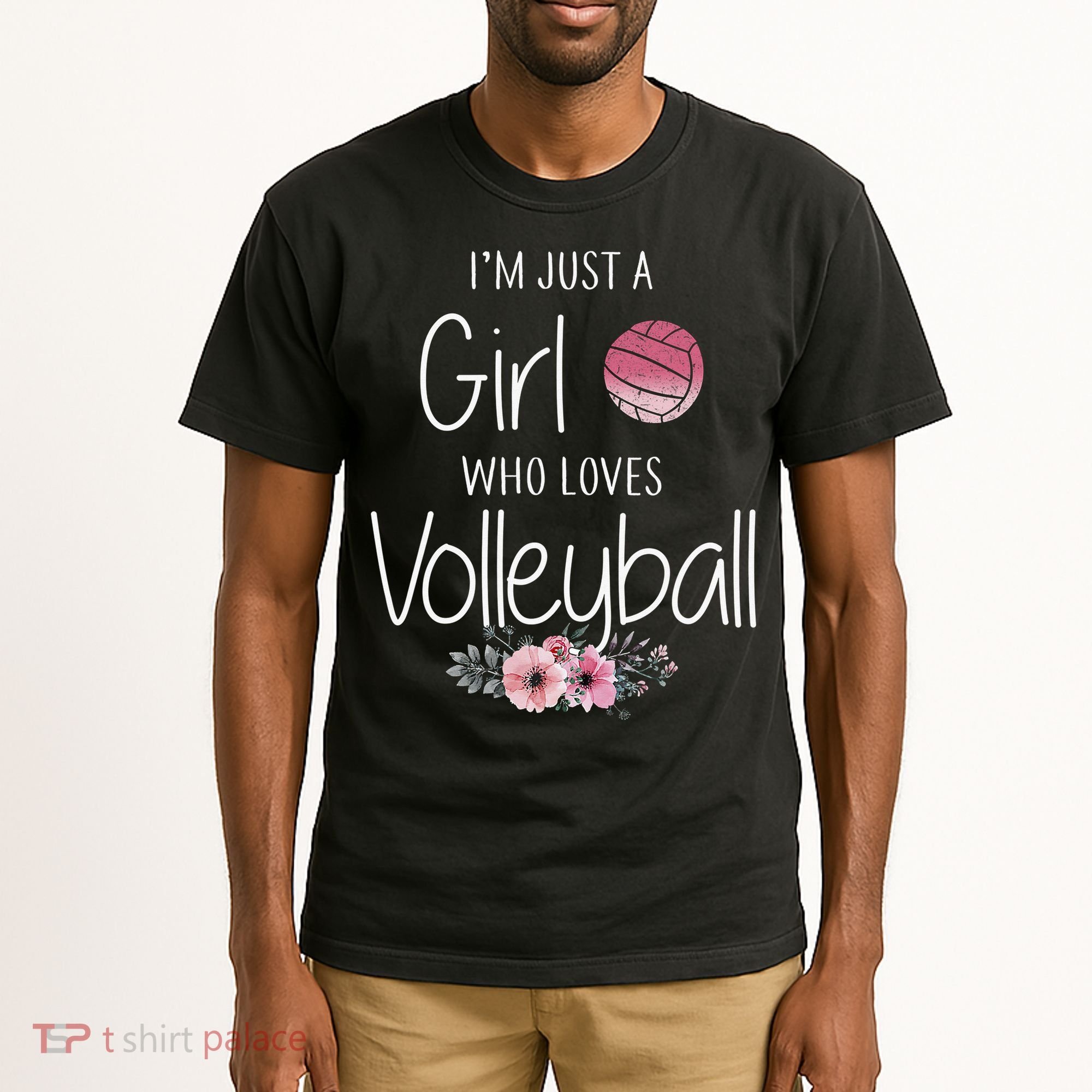 Girls Love Volleyball Best Fun Birthday Gift Tall T-Shirt