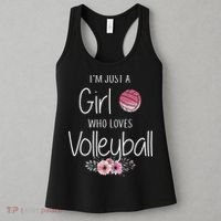 Girls Love Volleyball Best Fun Birthday Gift Women's Tank Top thumb 3