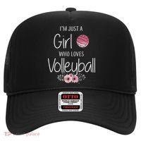Girls Love Volleyball Best Fun Birthday Gift Hat thumb 0