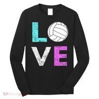 Girls Love Volleyball Best Fun Birthday Gift TShirt Long Sleeve Shirt thumb 0
