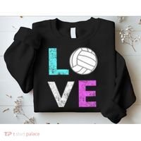 Girls Love Volleyball Best Fun Birthday Gift TShirt Sweatshirt thumb 2