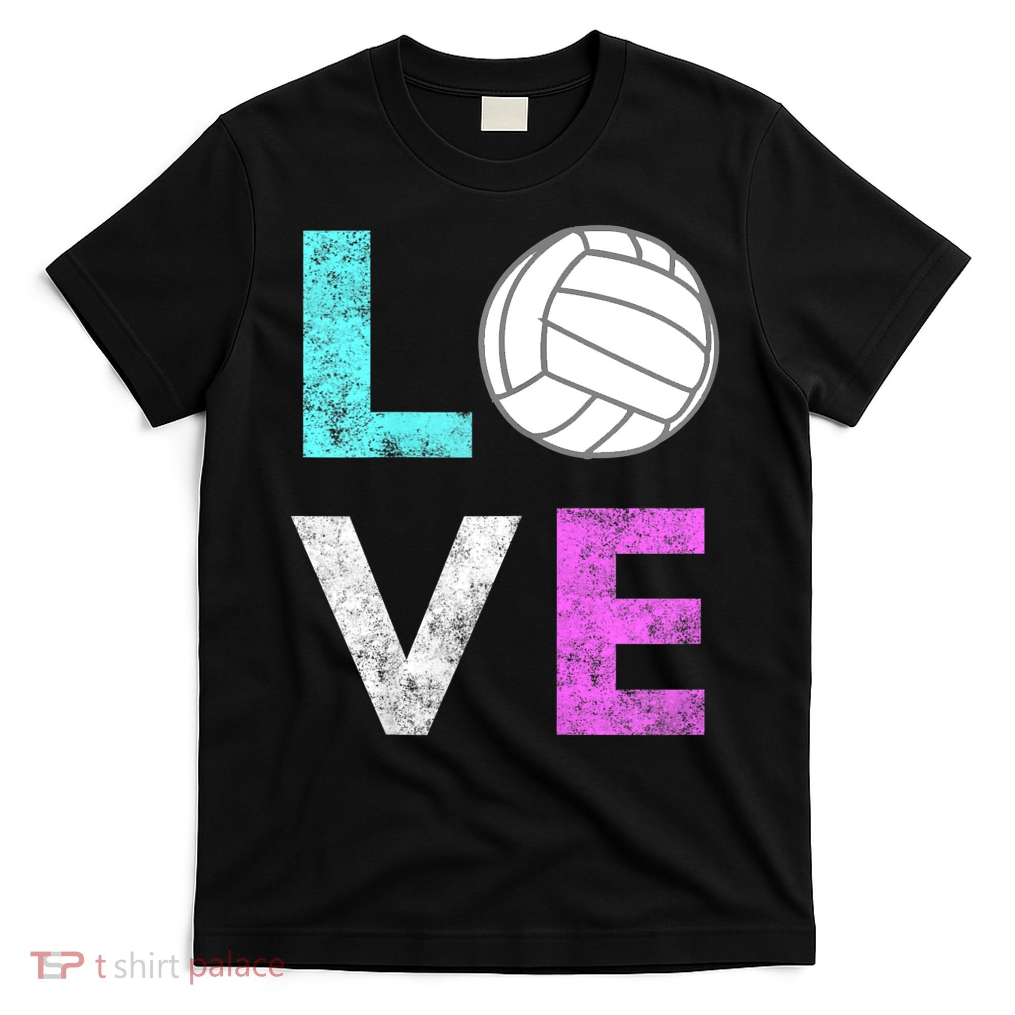 Girls Love Volleyball Best Fun Birthday Gift TShirt T-Shirt