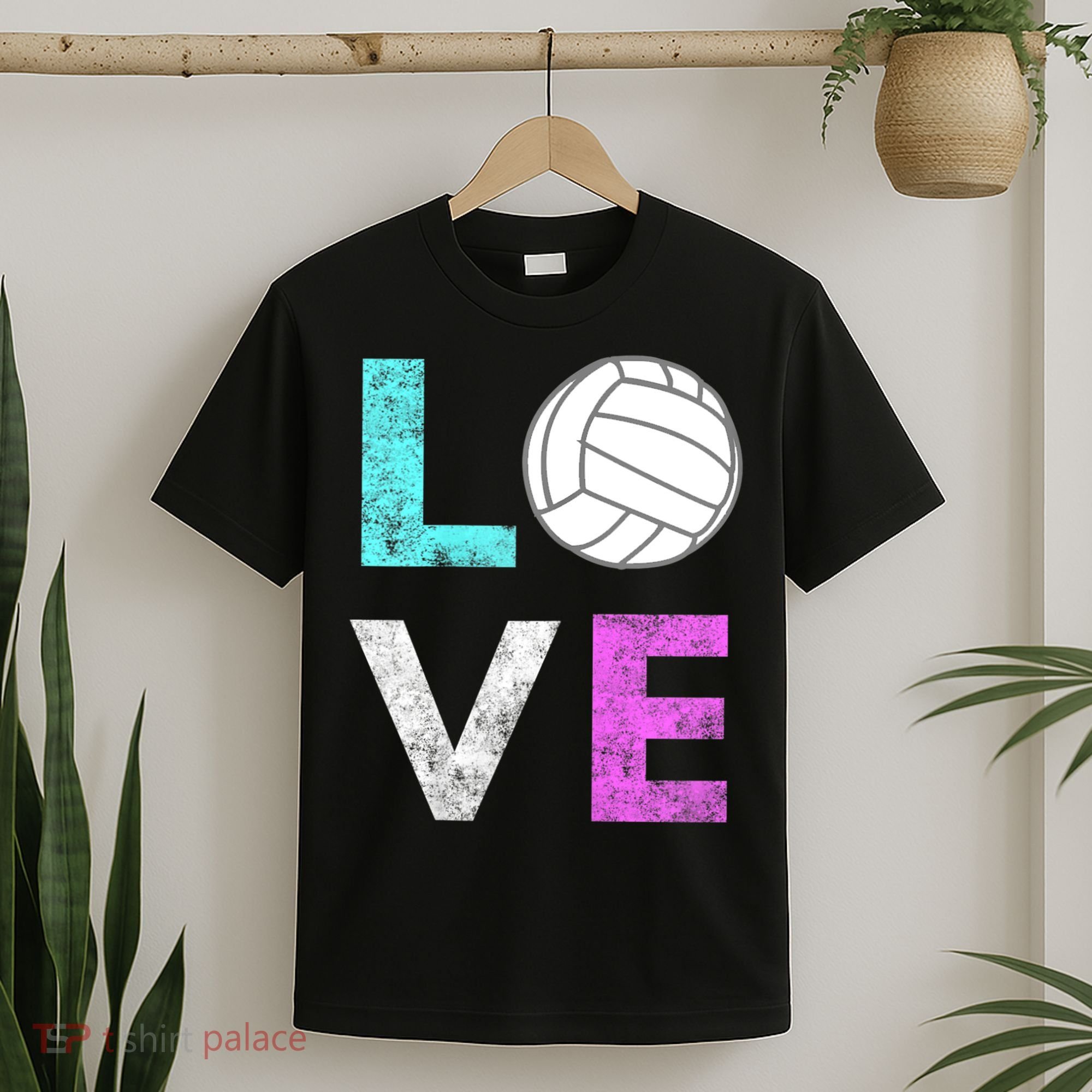 Girls Love Volleyball Best Fun Birthday Gift TShirt T-Shirt