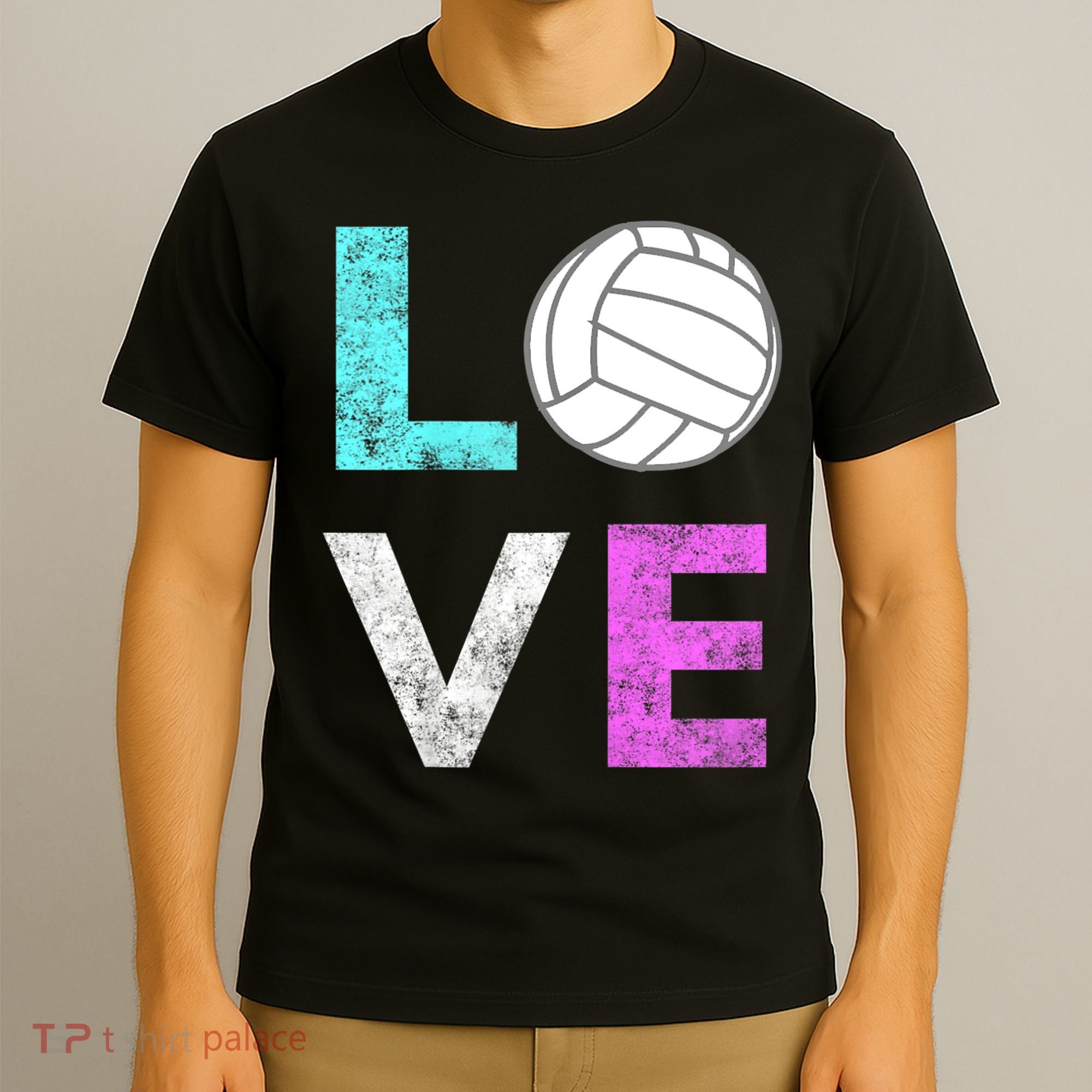 Girls Love Volleyball Best Fun Birthday Gift TShirt T-Shirt