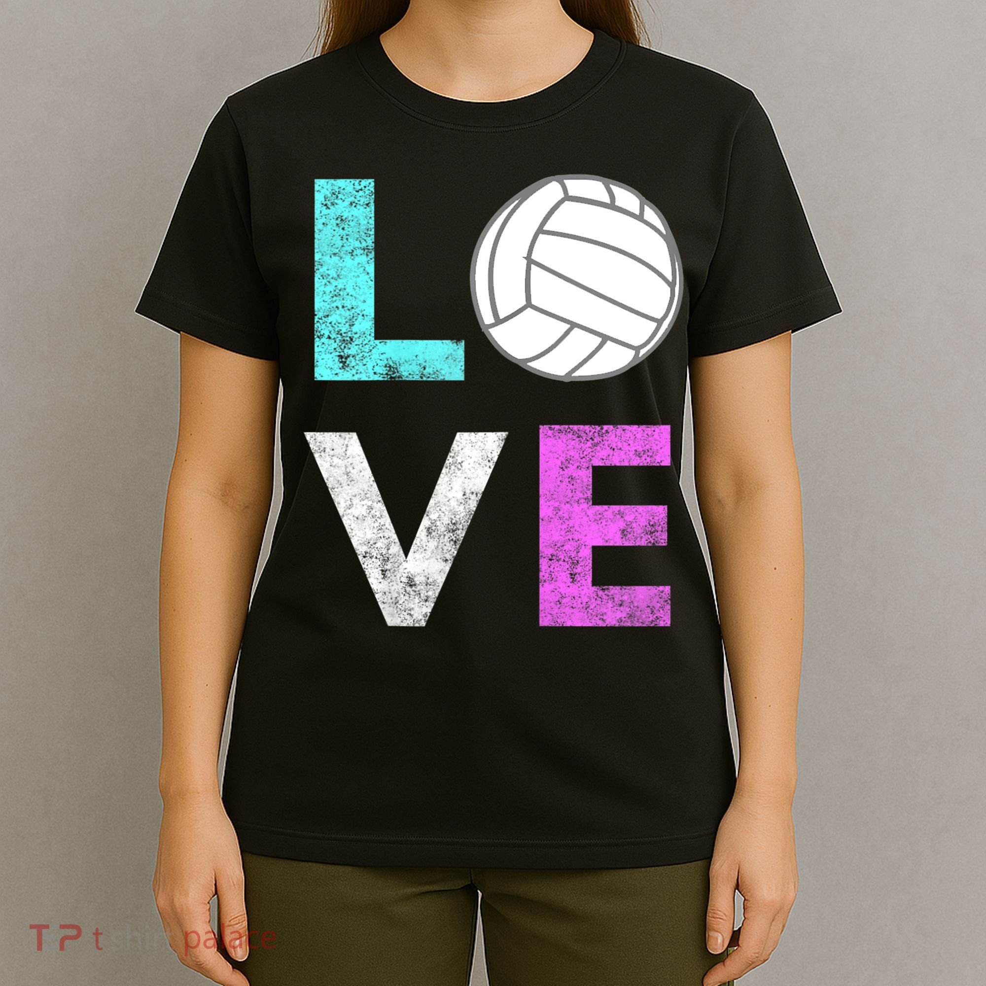 Girls Love Volleyball Best Fun Birthday Gift TShirt T-Shirt