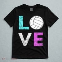Girls Love Volleyball Best Fun Birthday Gift TShirt T-Shirt thumb 5