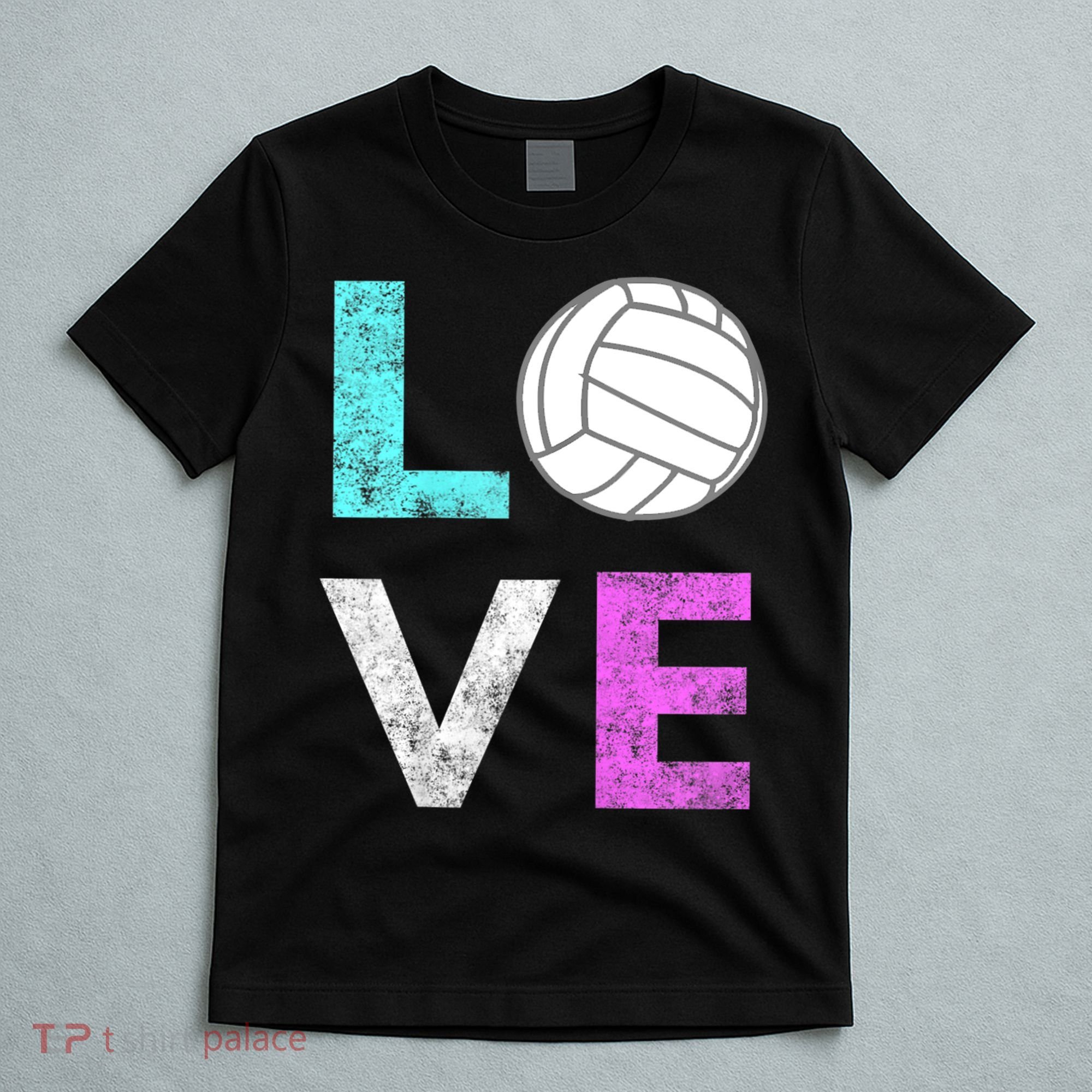 Girls Love Volleyball Best Fun Birthday Gift TShirt T-Shirt