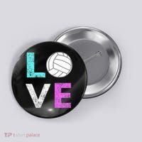 Girls Love Volleyball Best Fun Birthday Gift TShirt Button thumb 0