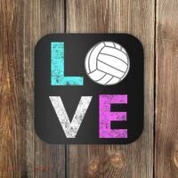 Girls Love Volleyball Best Fun Birthday Gift TShirt Coaster thumb 0