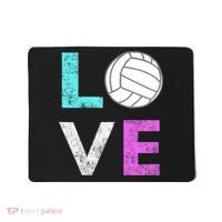 Girls Love Volleyball Best Fun Birthday Gift TShirt Mousepad thumb 0