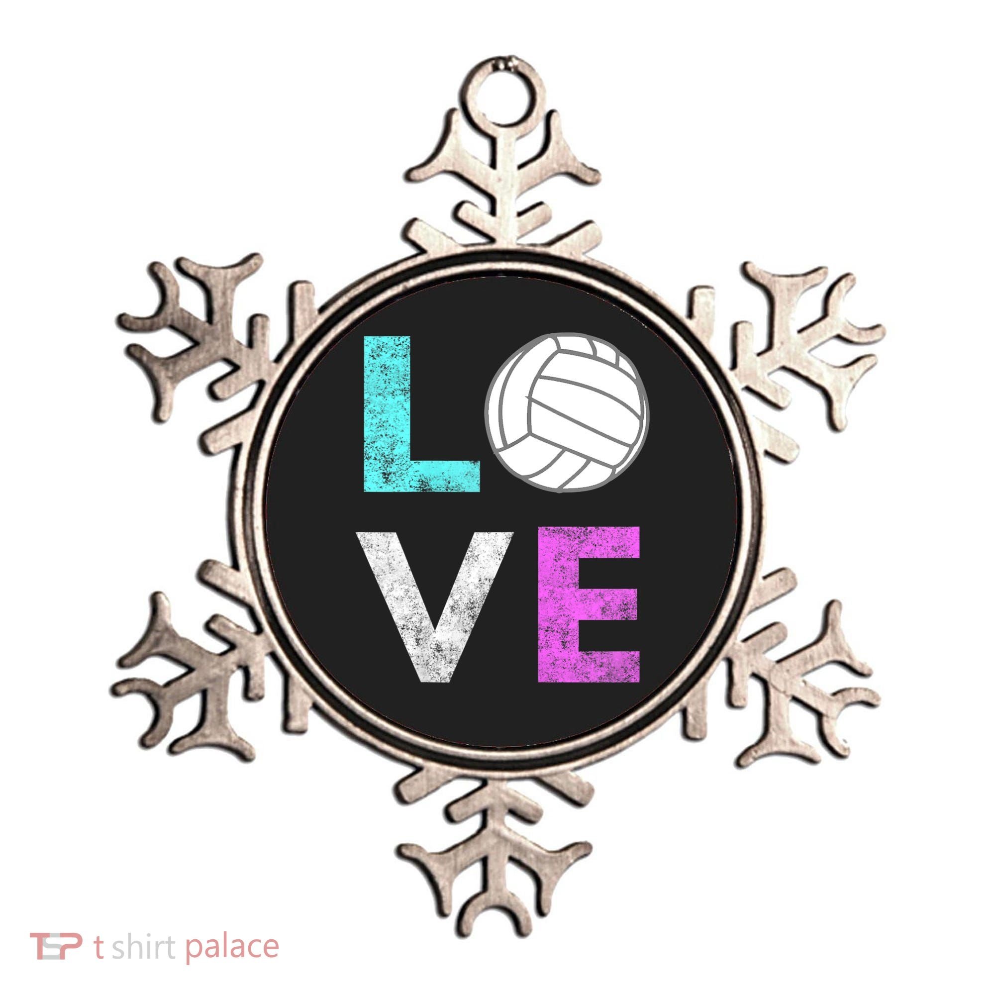 Girls Love Volleyball Best Fun Birthday Gift TShirt Ornament