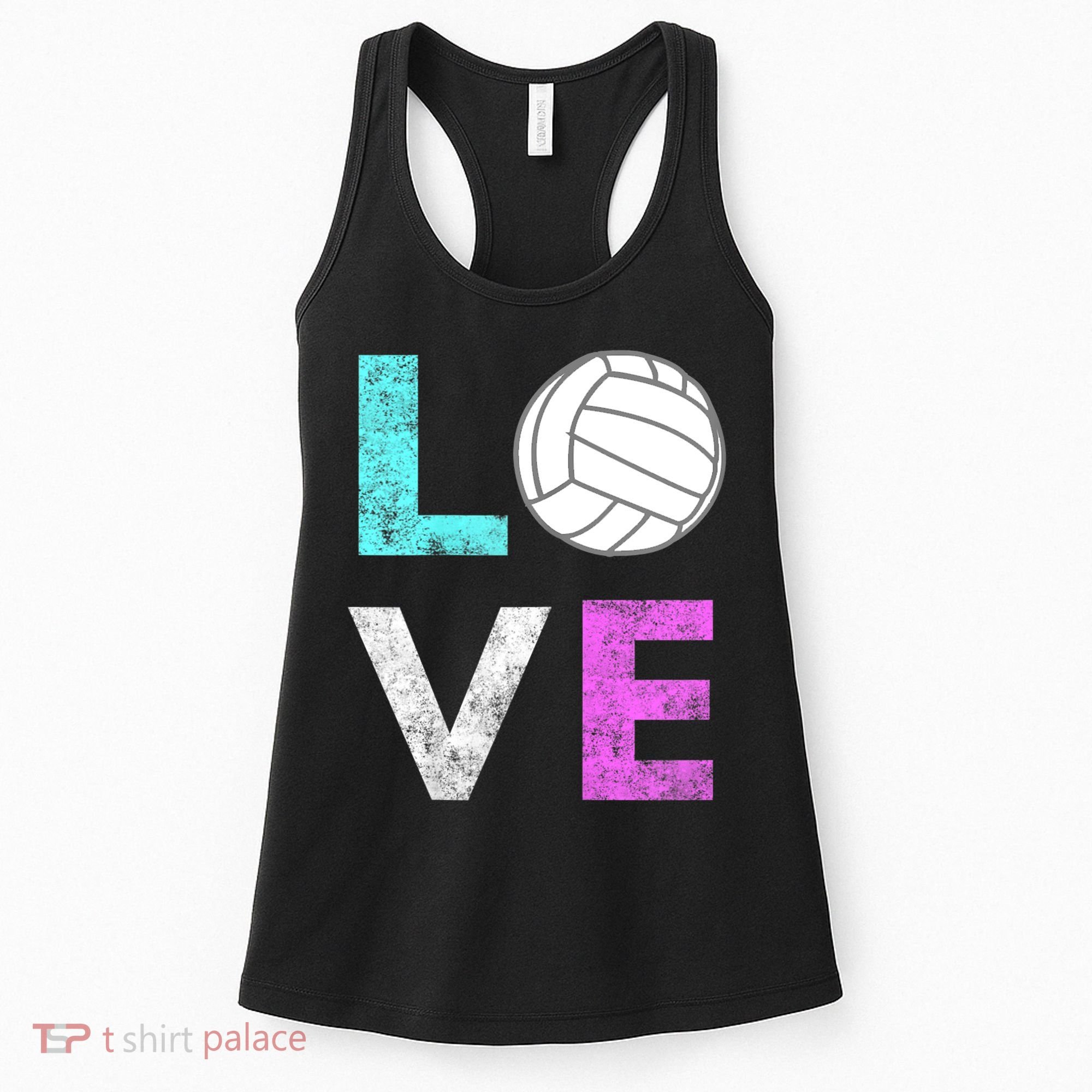 Girls Love Volleyball Best Fun Birthday Gift TShirt Women's Tank Top
