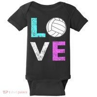 Girls Love Volleyball Best Fun Birthday Gift TShirt Baby Bodysuit thumb 0