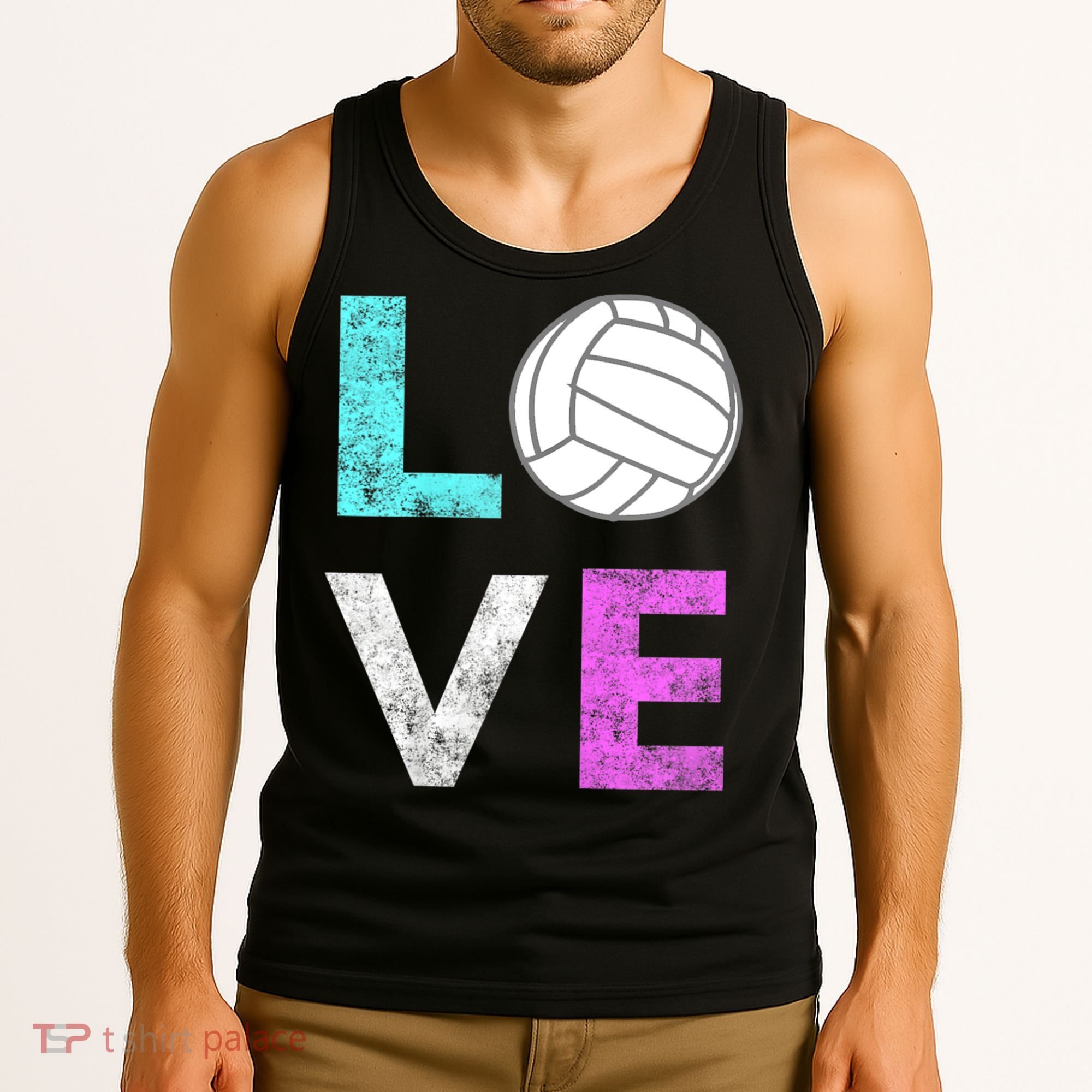 Girls Love Volleyball Best Fun Birthday Gift TShirt Tank Top