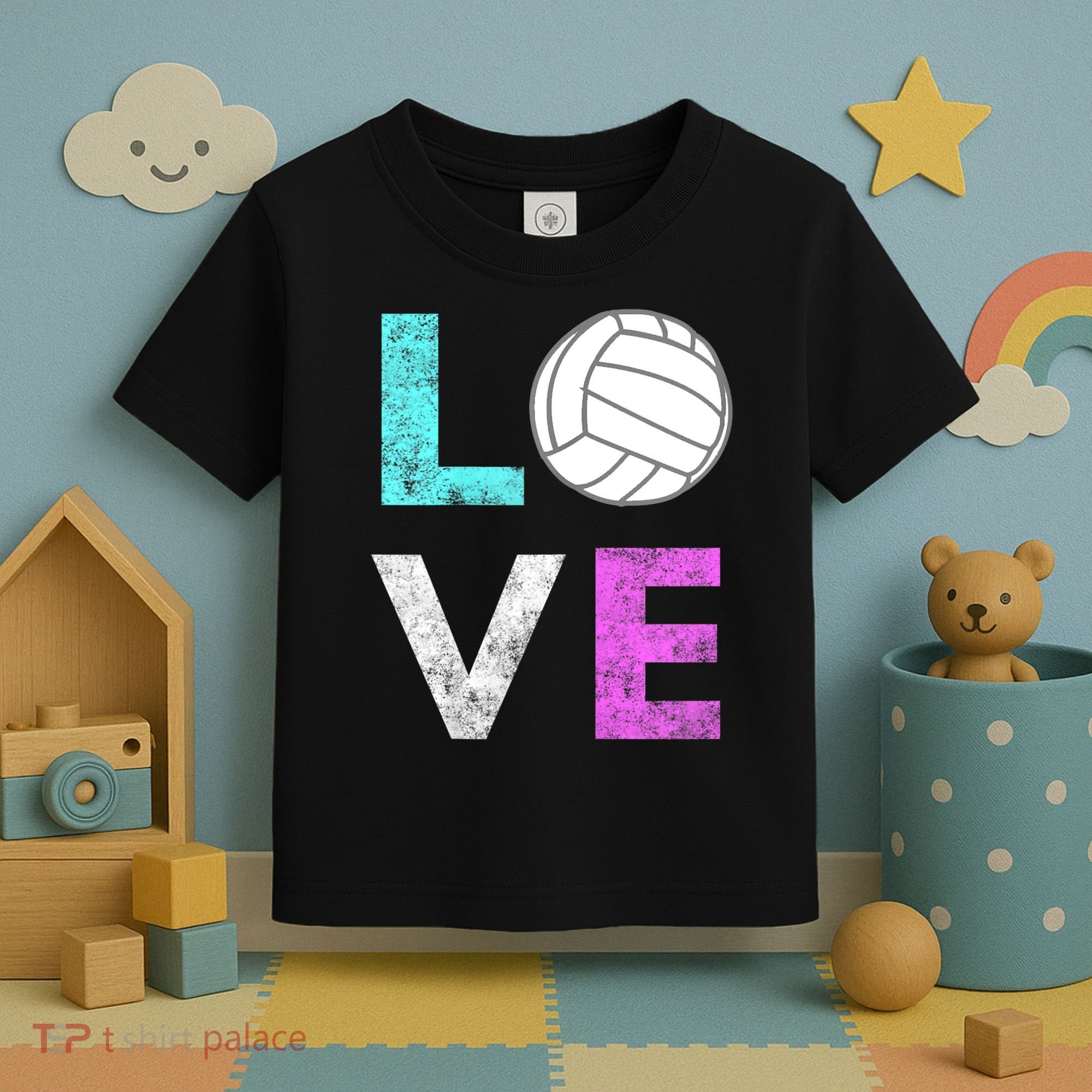 Girls Love Volleyball Best Fun Birthday Gift TShirt Toddler T-Shirt