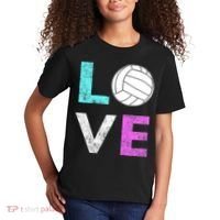 Girls Love Volleyball Best Fun Birthday Gift TShirt Kids T-Shirt thumb 2