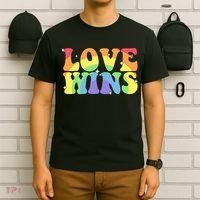 Groovy Love Wins Rainbow Pride Flag Colors LGBT Queer Ally T-Shirt thumb 6