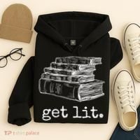 Get Lit With Books Funny Meme Gift For Book Lover, Reading TShirt Hoodie thumb 4