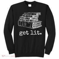 Get Lit With Books Funny Meme Gift For Book Lover, Reading TShirt Sweatshirt thumb 0