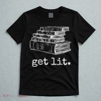 Get Lit With Books Funny Meme Gift For Book Lover, Reading TShirt T-Shirt thumb 5