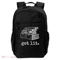 Get Lit With Books Funny Meme Gift For Book Lover, Reading TShirt Backpack thumb 0